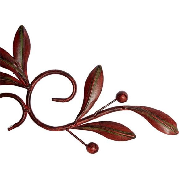 Metal Leaf Wall Decor, 32" x 1" x 8", Brown - Picture 5 of 7